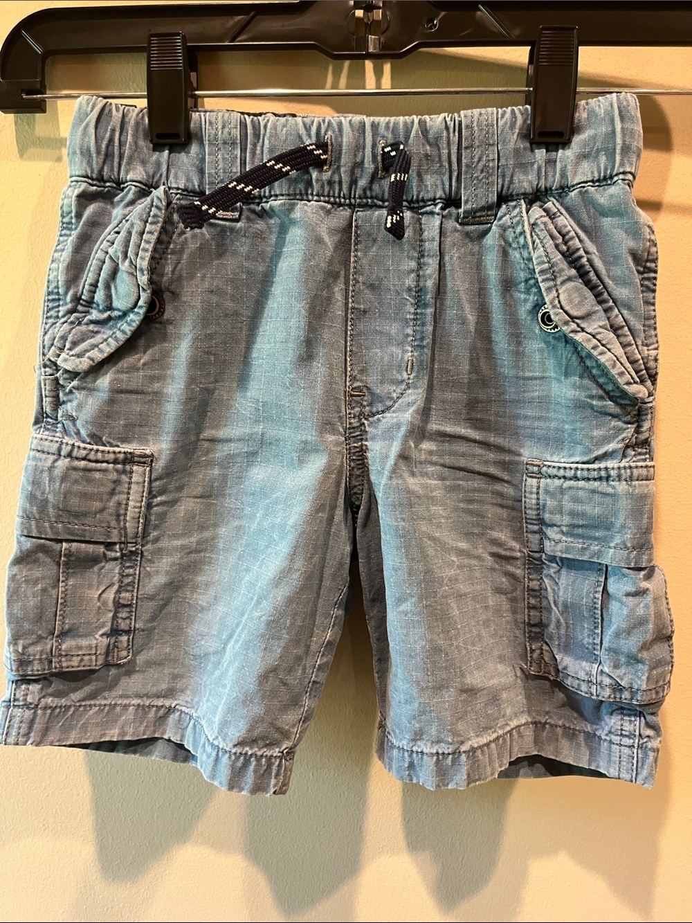 Polo by Ralph Lauren Washed Blue Cargo Shorts with Drawstring